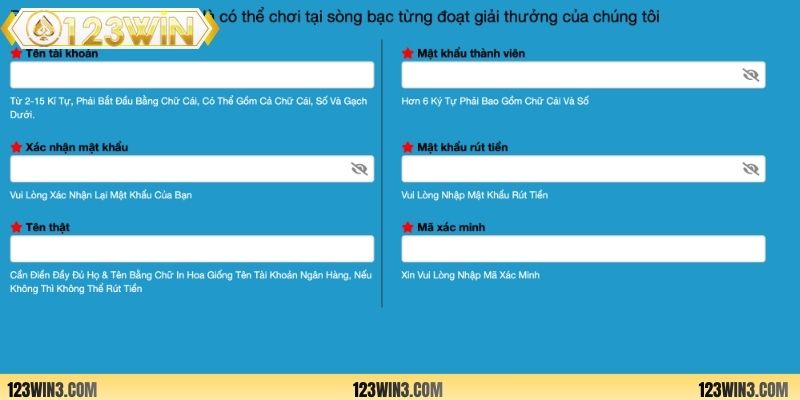 Hướng dẫn đăng ký 123WIN chỉ bằng 4 bước